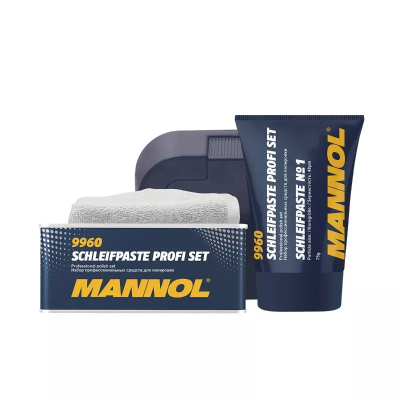 Жылтырату жинағы MANNOL 9960 Schleifpaste Profi Set